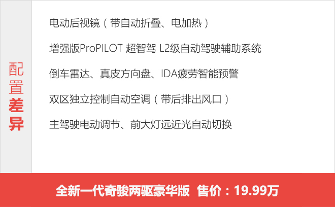 全新奇骏哪个配置最合适? 推荐两驱/四驱豪华版