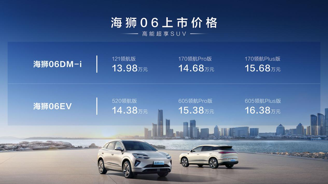 高能超享SUV，比亚迪海狮06长沙区域上市 售价1