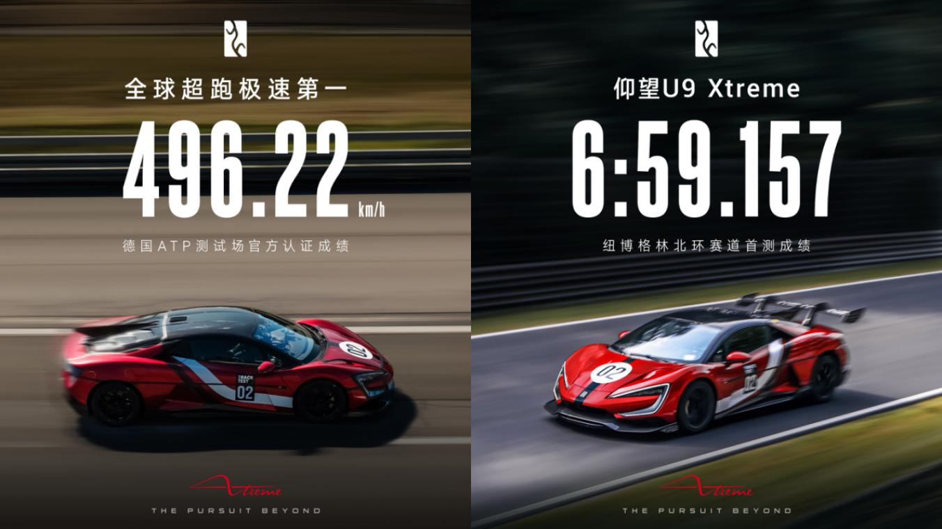 496.22 km/h刷新全球汽车极速，仰望U9 Xtre