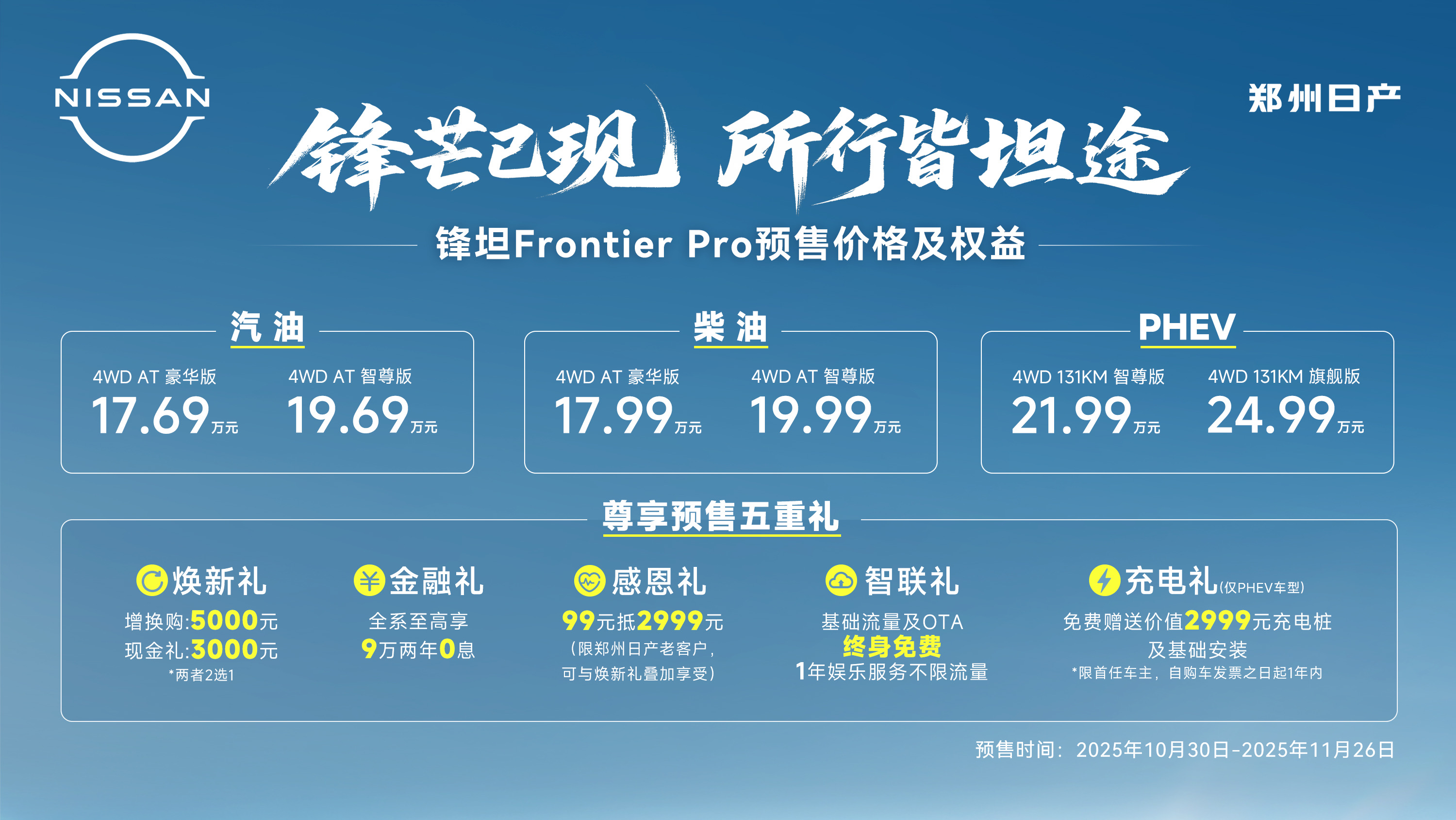 17.69万起!郑州日产锋坦Frontier Pro开启预