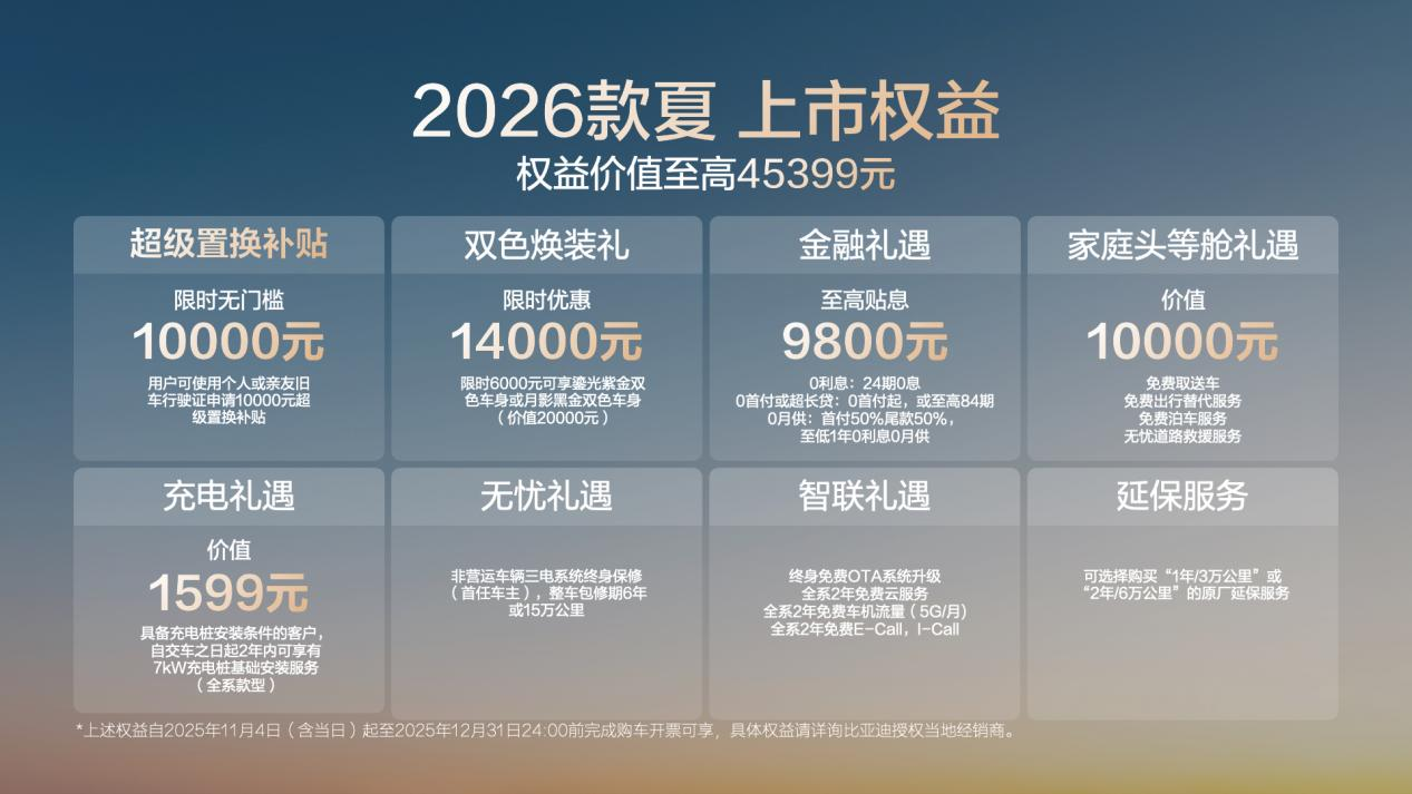 中大型MPV比亚迪2026款夏上市限时19.68万起